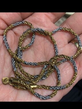 Classic gold and silver rope necklace